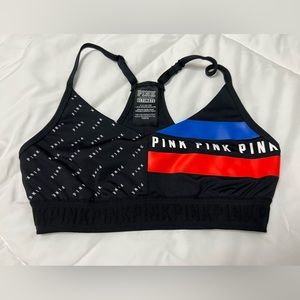 Victoria’s Secret pink sports bra. Size small. See pics for details.